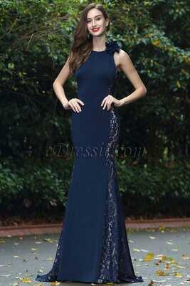 eDressit Blue Sleeveless Lace Long Prom Formal Dress