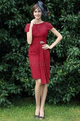 eDressit Burgundy Lace Mother of the Bride Dress
