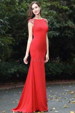     eDressit Latest Red Beaded Evening Dress for Women