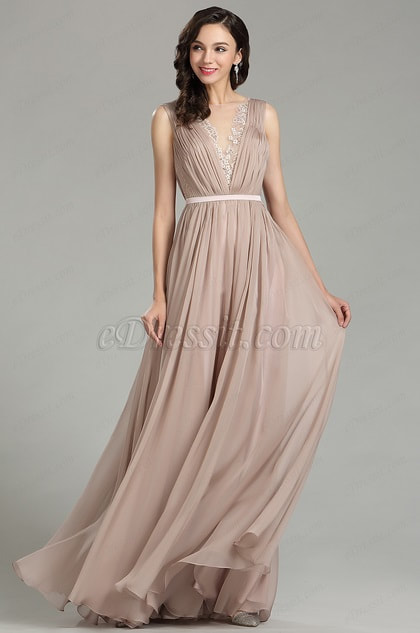 Pretty Blush Long Fashion Designer Dress