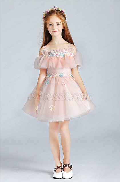 eDressit Pink Lovely Princess Wedding Flower Girl Dress