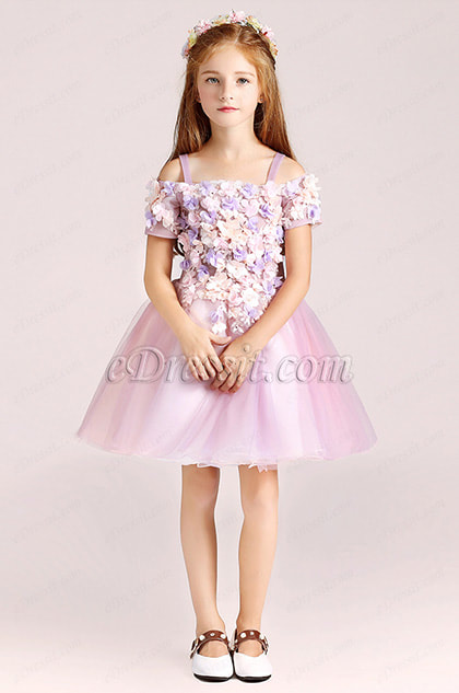 eDressit Cute Little Girl Flower Dress With Short Skirt