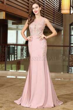 eDressit Pink Lace Beaded Wedding Guests Dress 